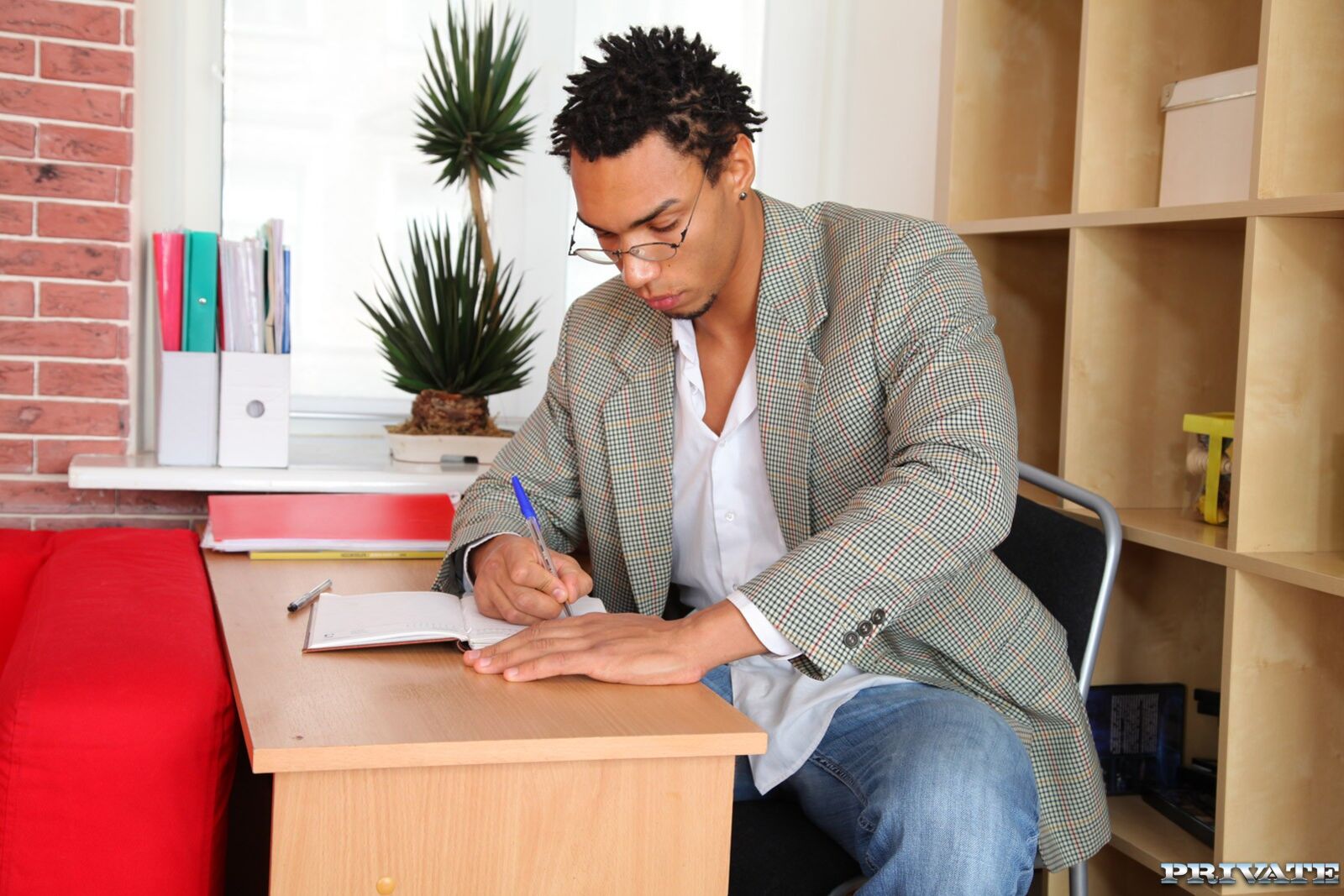Eva in Her Schoolgirl Uniform Seduces and Fucks Her Black Teacher