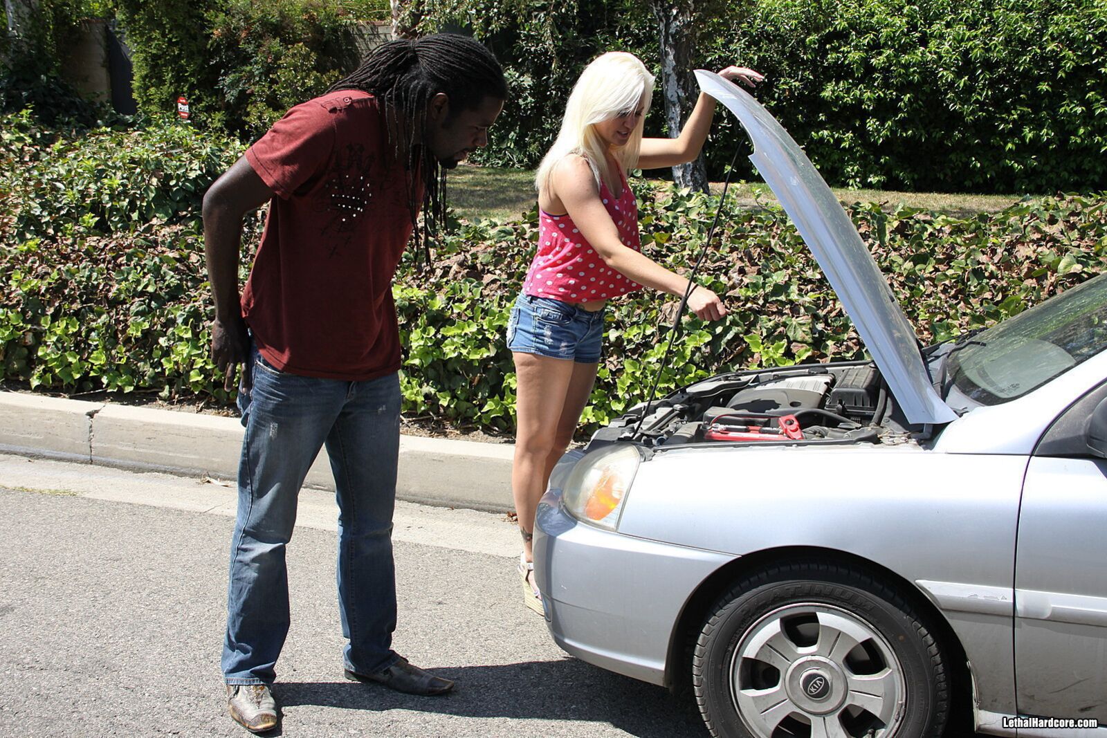 Trashy White Girl Gets Her Daily Dose Of Big Black Cock