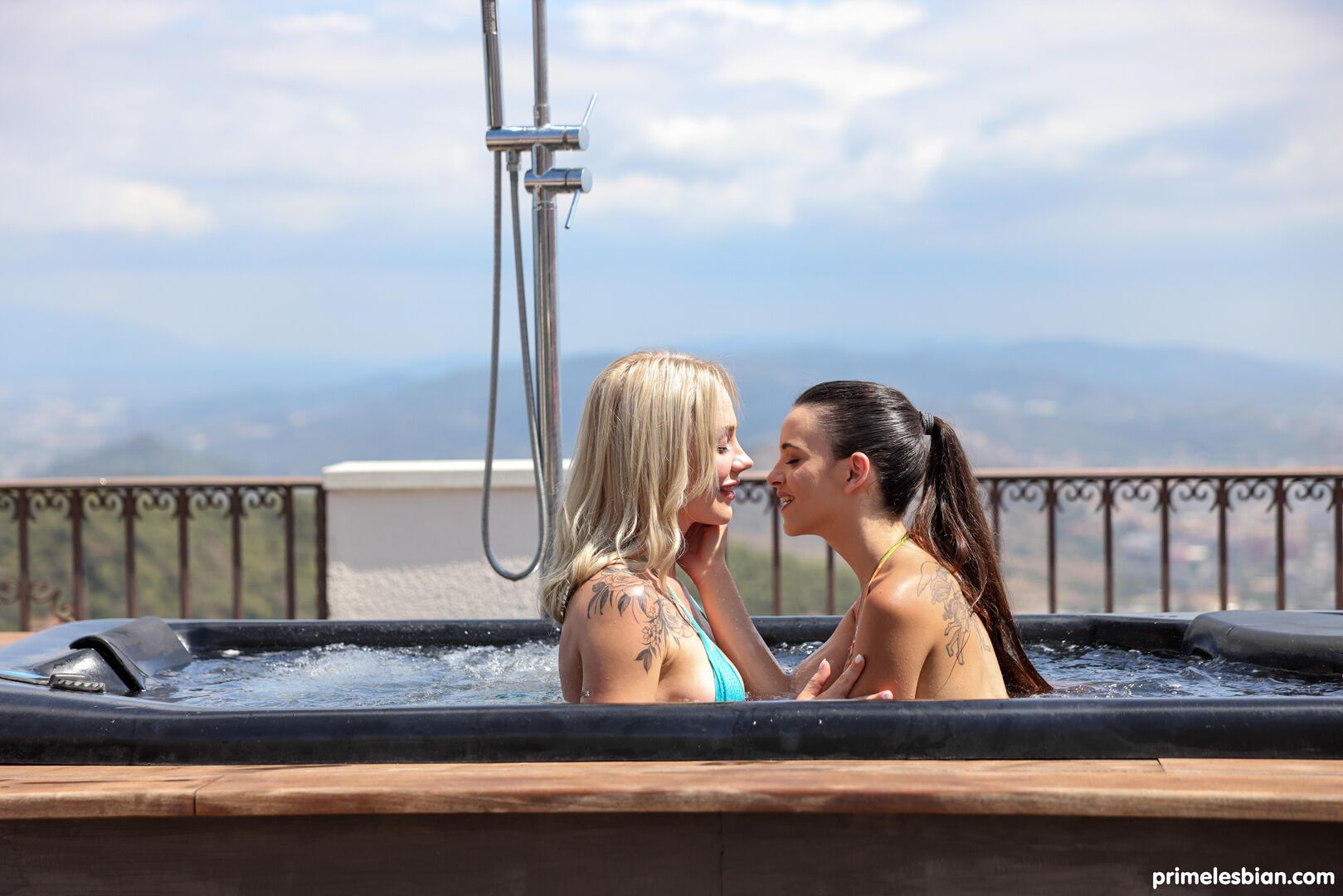 Beauties in the hot tub