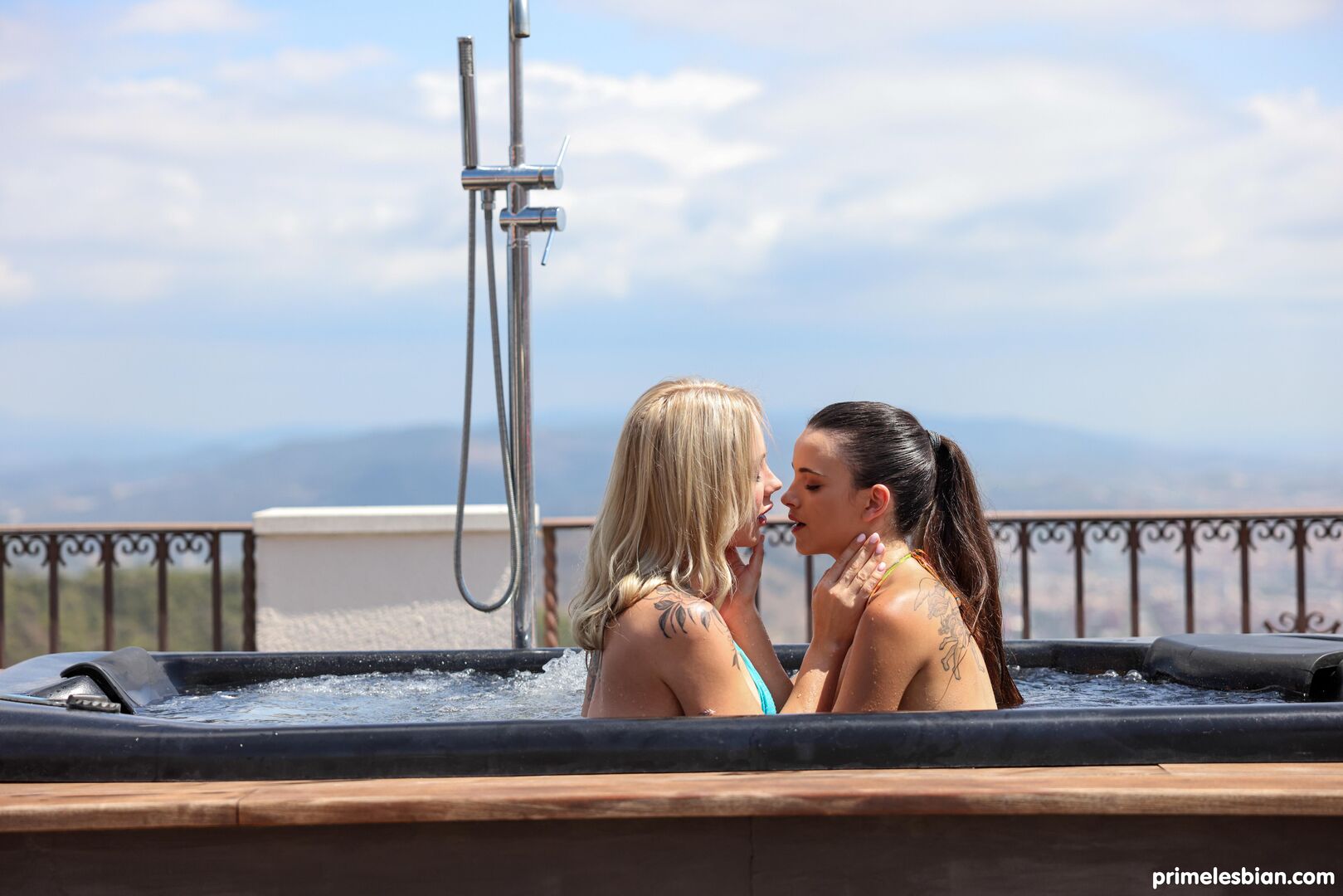 Beauties in the hot tub