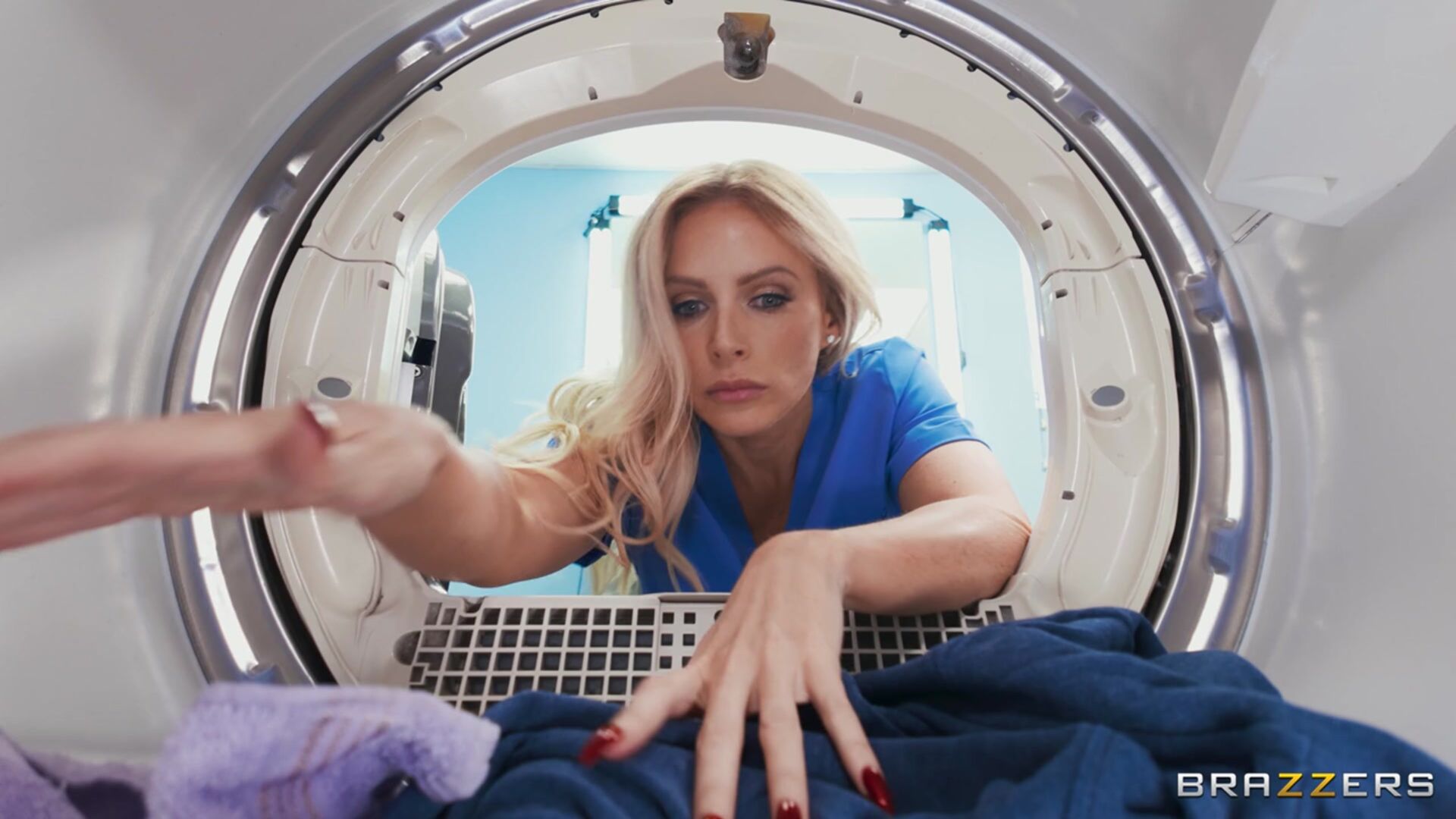 Naughty Nurse Takes A Load Off