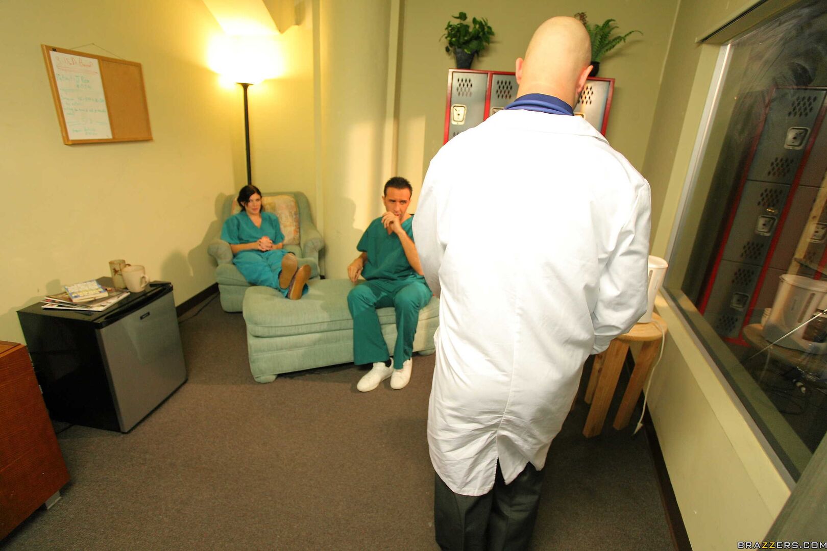 Sexy Doctor Takes Advantage Of Male Nurse
