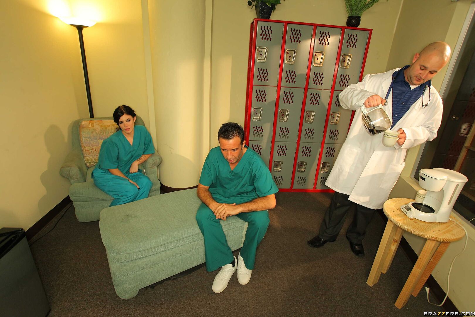 Sexy Doctor Takes Advantage Of Male Nurse