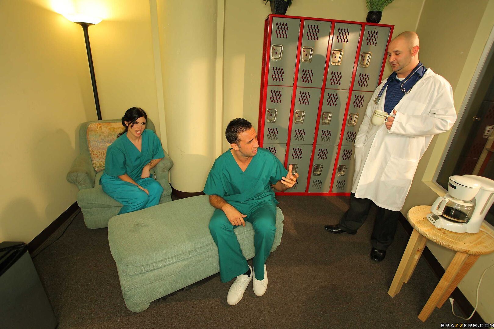 Sexy Doctor Takes Advantage Of Male Nurse