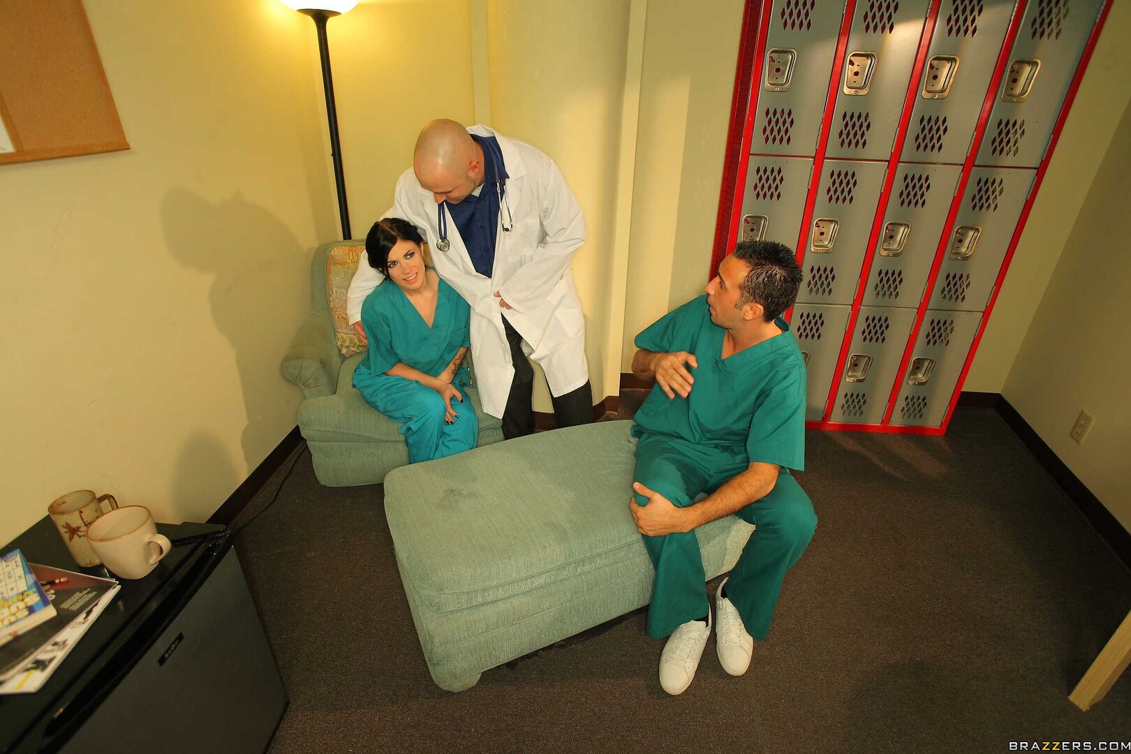 Sexy Doctor Takes Advantage Of Male Nurse
