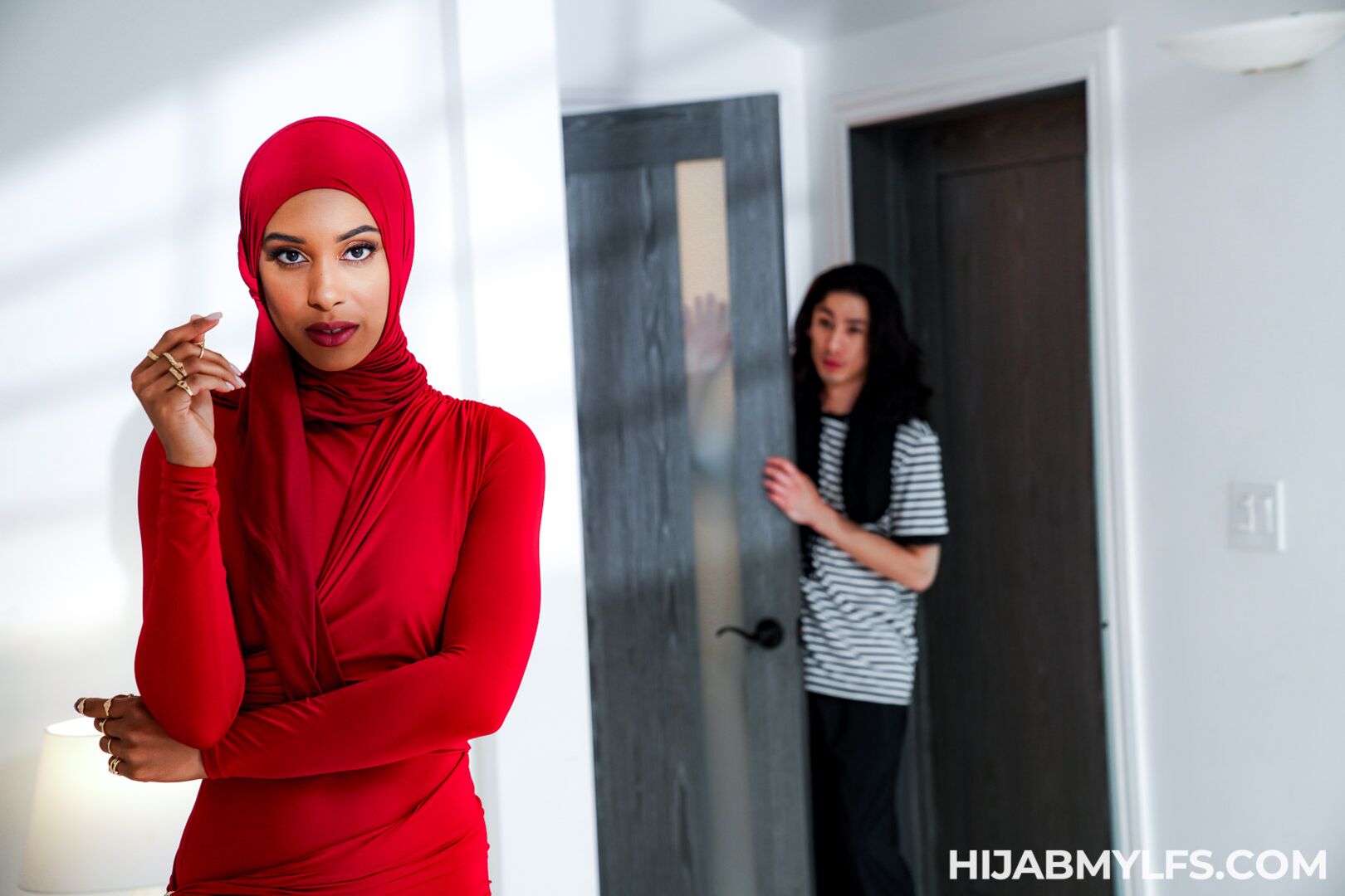 Lonely Hijab Wife Seduced by the Foreign Exchange Student