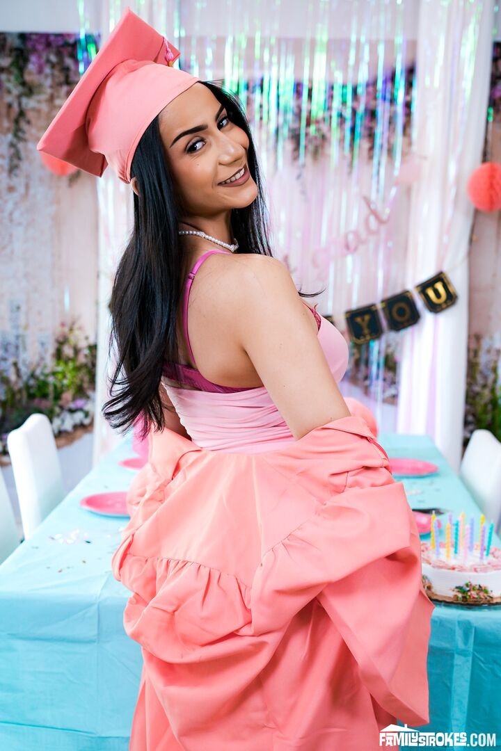 Roxie Takes on Three Step Cocks To Celebrate Graduation!