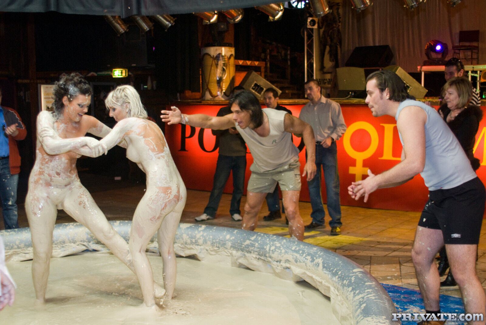 Stella and Terri Take Part in a Hardcore Mud Wrestling Event