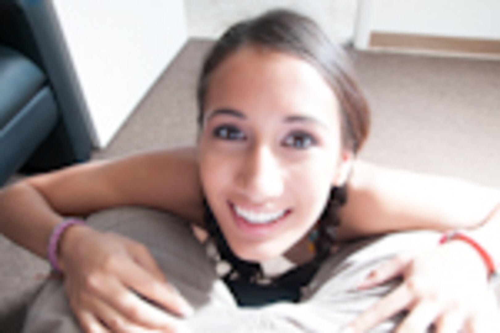 Her first scene is a face full of cum