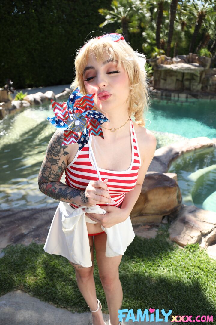 Stevie Moon Has The Perfect Poolside Flirty Bikini