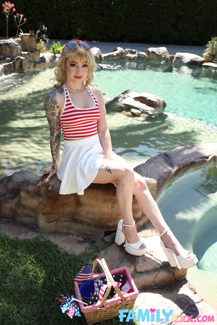 Stevie Moon Has The Perfect Poolside Flirty Bikini