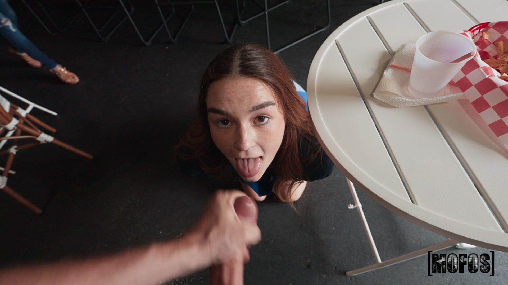Waitress Breaks for BF's Big Sub