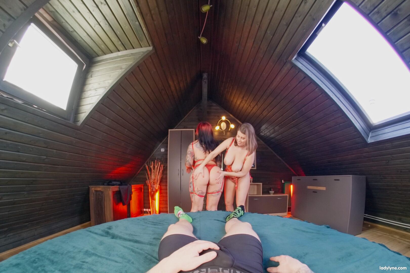 Busty POV threesome
