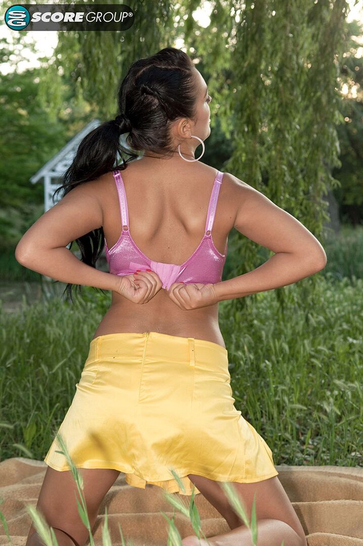 Busty Jasmine Black gets ass-fucked outdoors