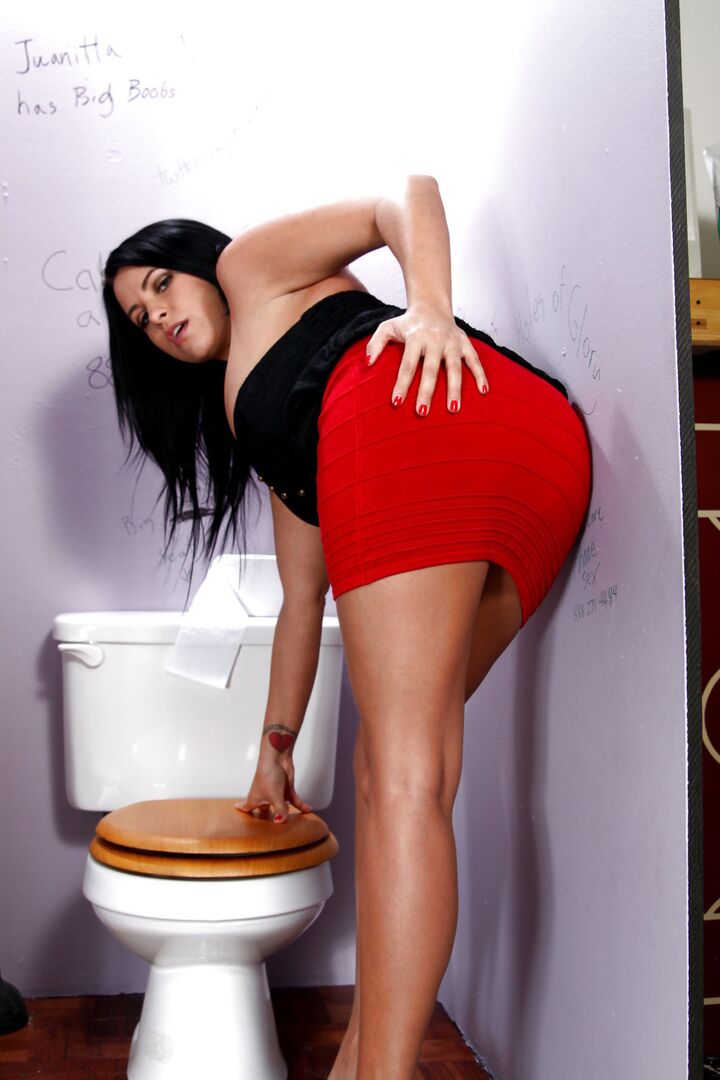 Stakced Babe Sucks On A Long Gloryhole Cock