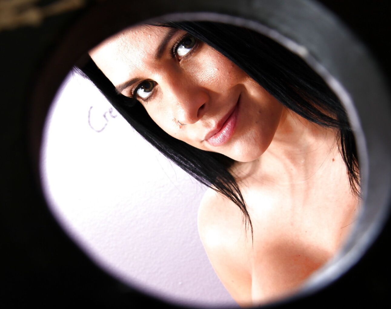 Stakced Babe Sucks On A Long Gloryhole Cock
