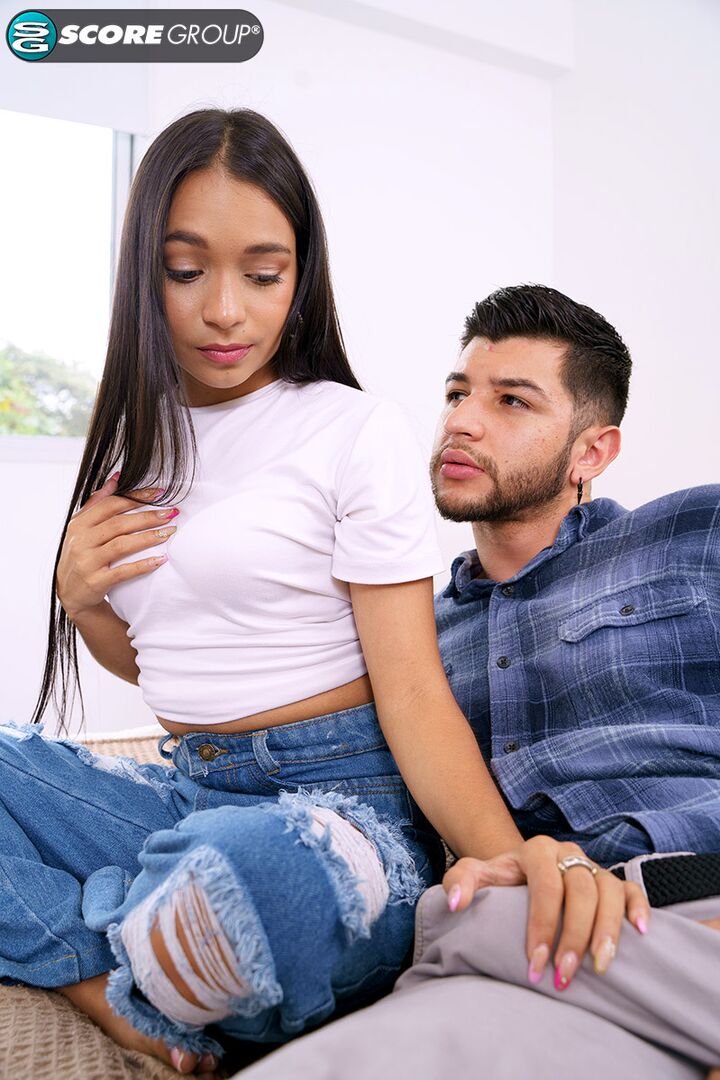 Emma Anturin is a skinny Colombian teen who reads a porno magazine before getting fucked by hung a stud.