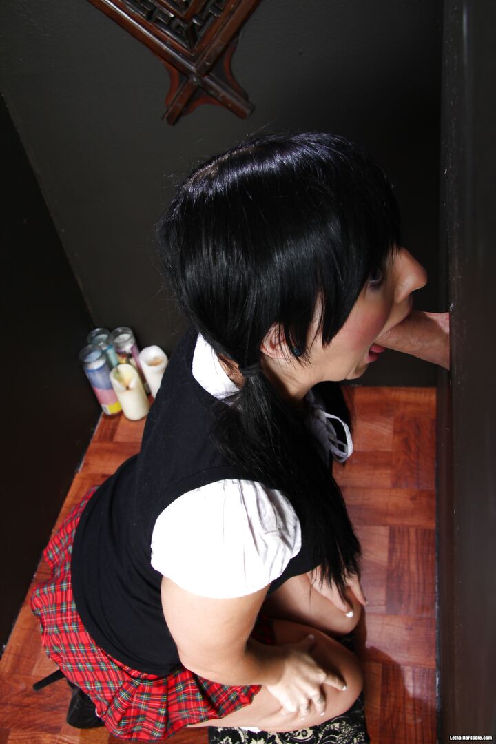 Milf Schoolgirl Fantasies Gone Wild At The Gloryhole