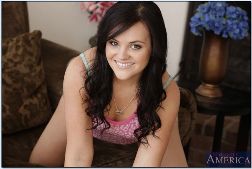 Brittany Olsen fucking in the chair with her natural tits