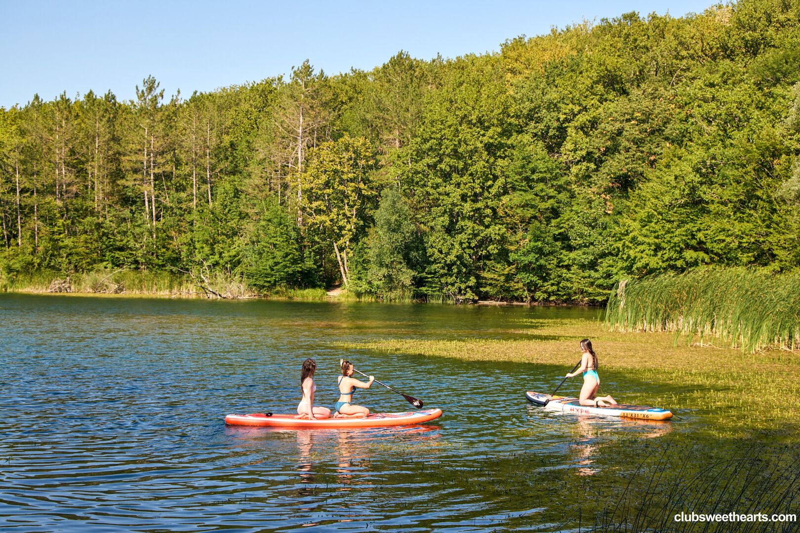 Three girls, one SUP