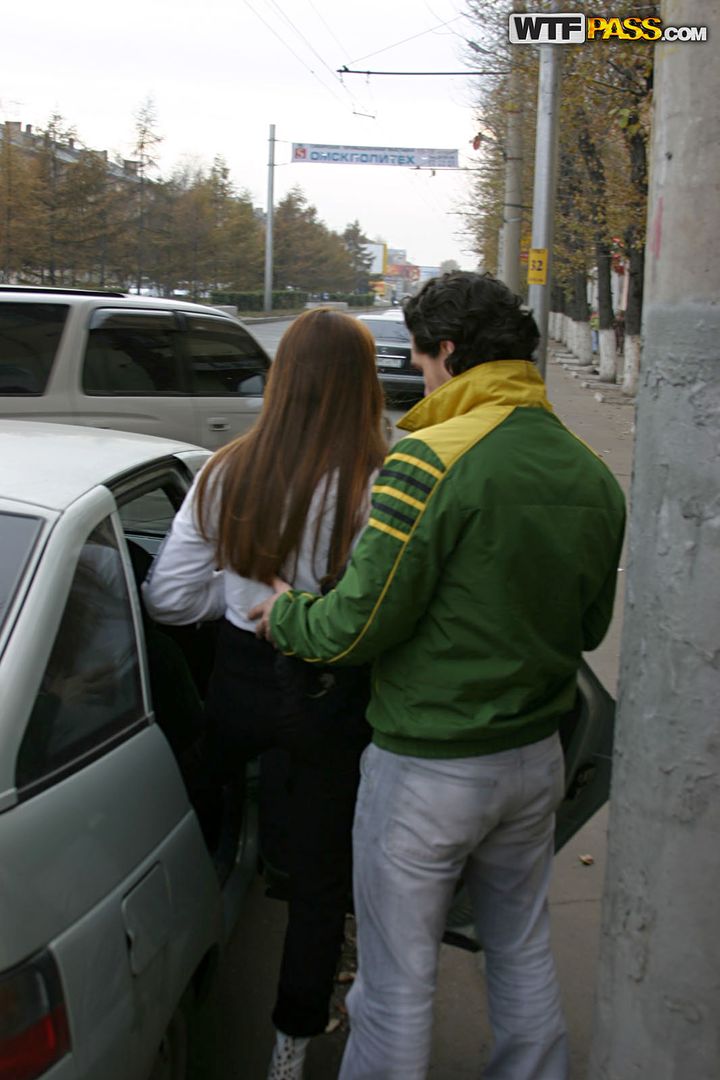Pickup sex scene near country house