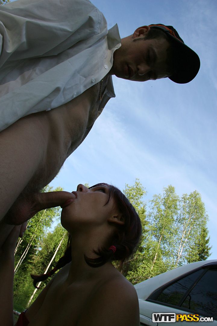 Pickup girl sex outdoor experience