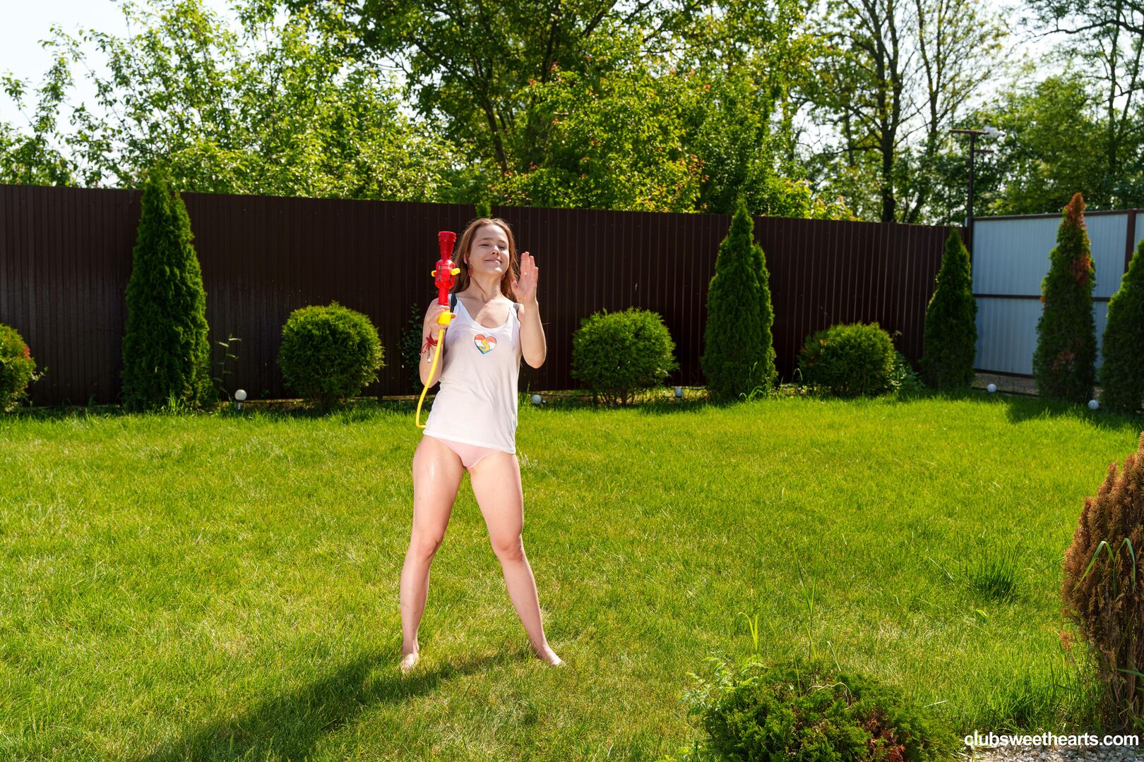 Nicole is all giggles and bubbles