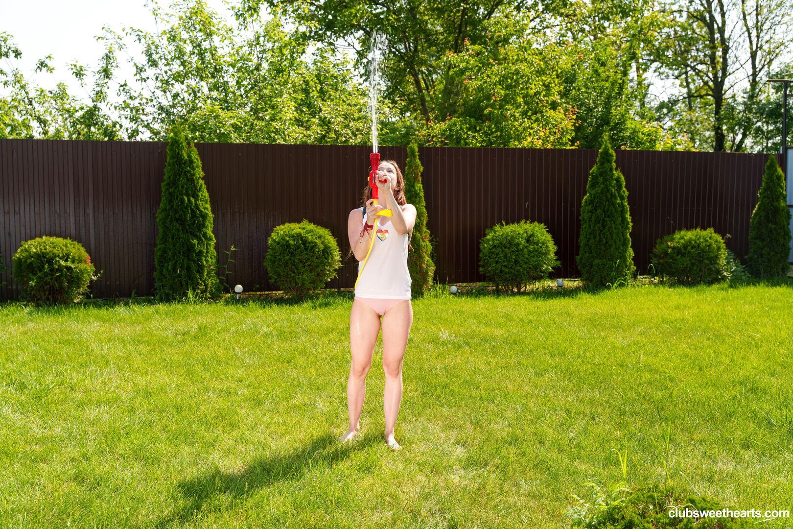 Nicole is all giggles and bubbles