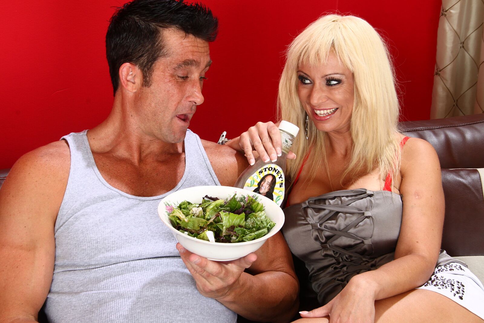 Billy Eats Salad As Isabella Requests To Eat His Salad