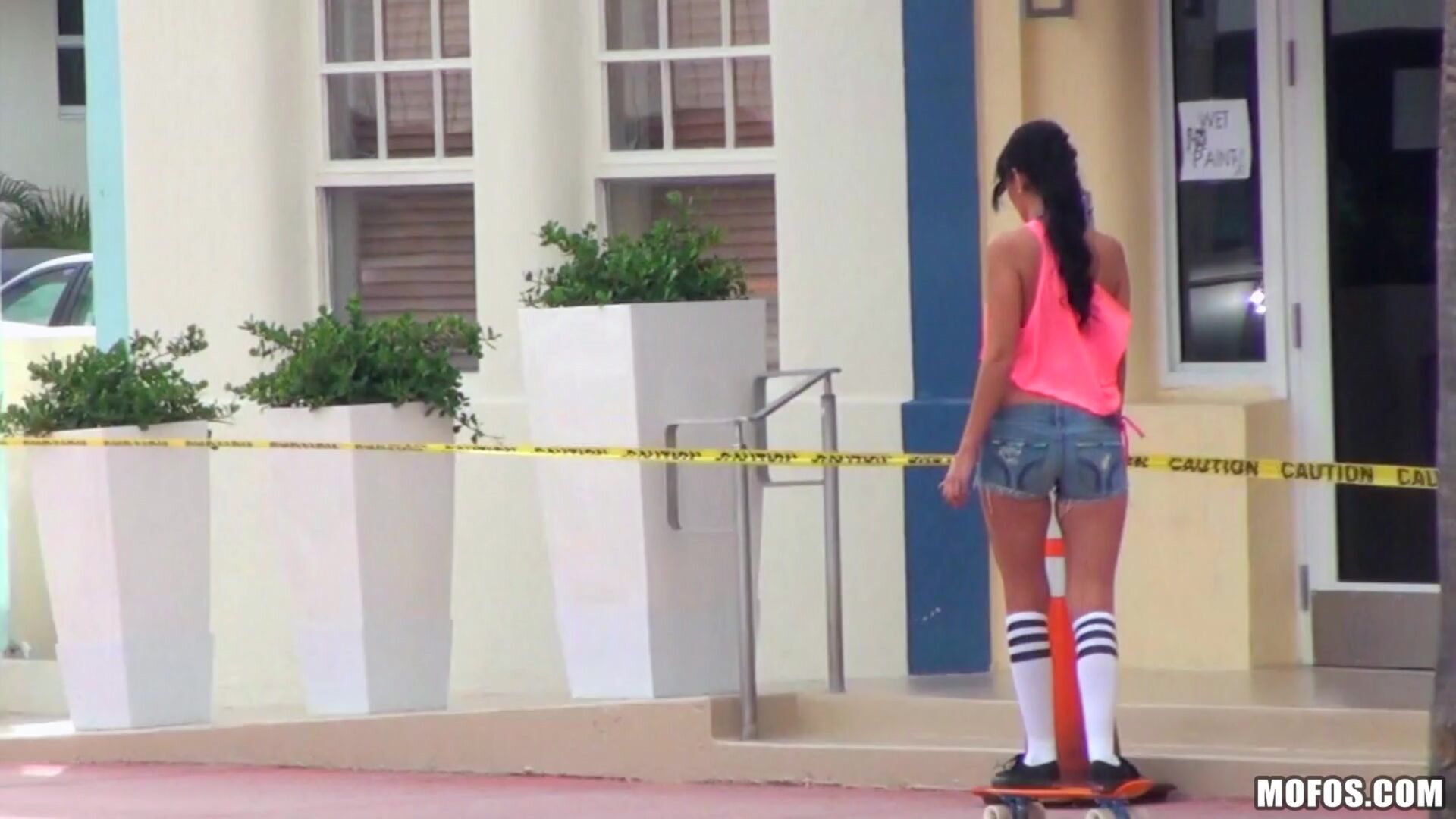 Sexy Skateboarding Teen