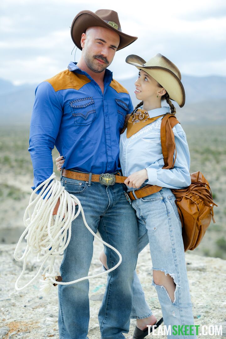 Young Cowgirl Surely Knows How to Ride