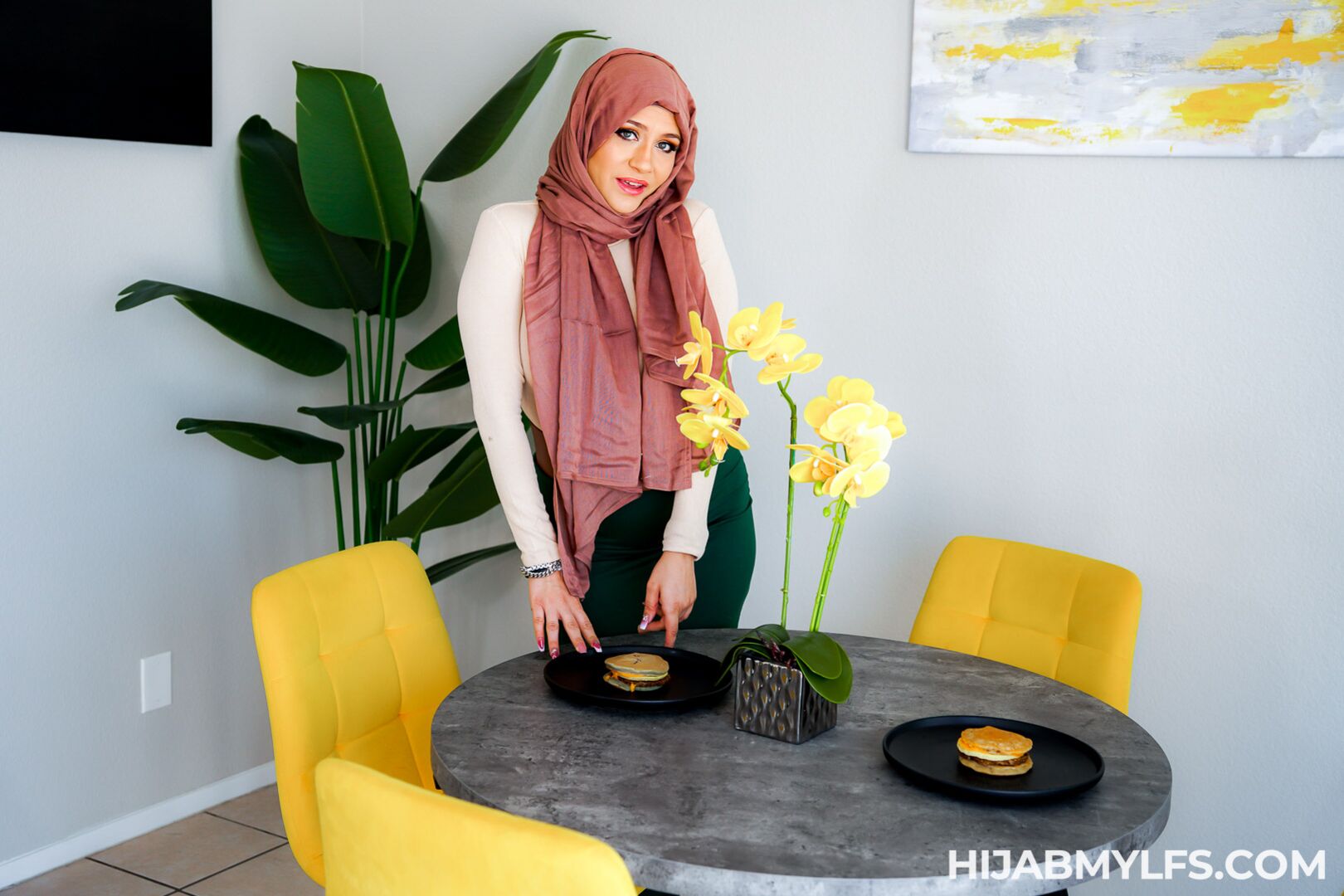 A Dutiful Hijab Wife Milks Every Cock in the Household