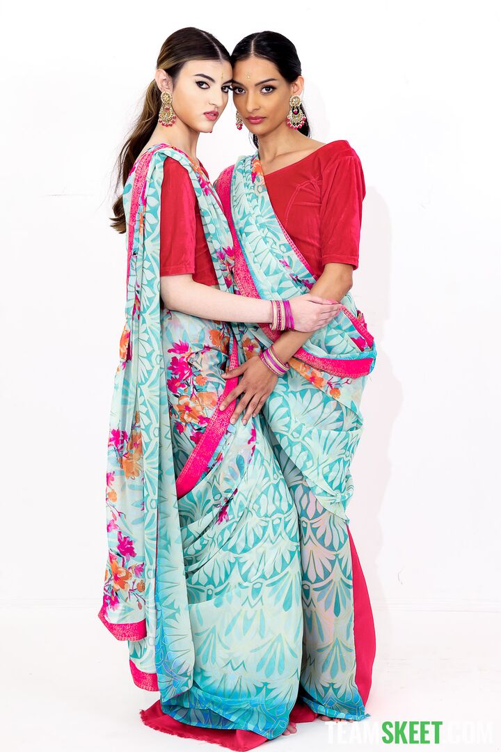 Meet the Sari-Sisters: Indian Twins Share Their First Cock
