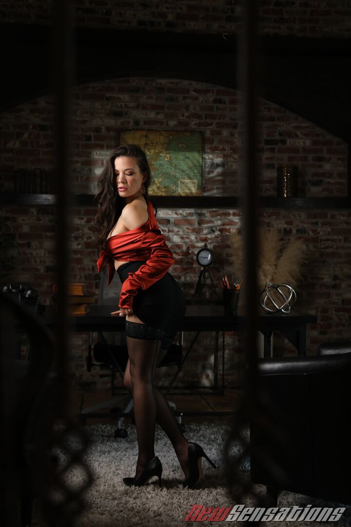 Alison Rey Works Her Boss Hard At The Office