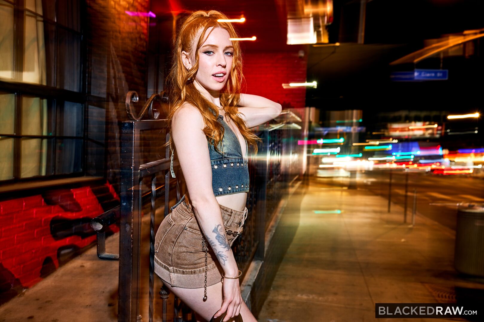 Tiny Redhead Madi Goes Airtight In First Gangbang
