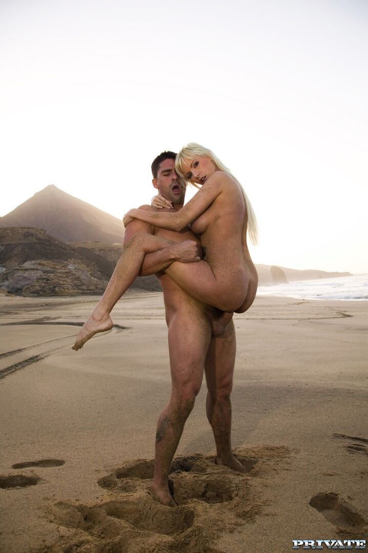 Lovely Blonde Alexis On The Beach