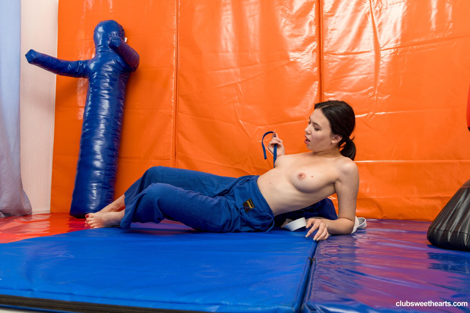 Katy turns Judo practice into playtime
