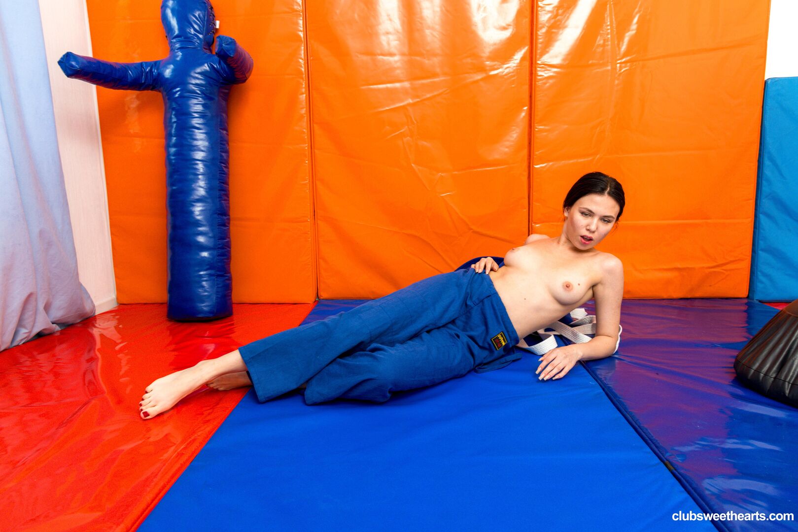 Katy turns Judo practice into playtime