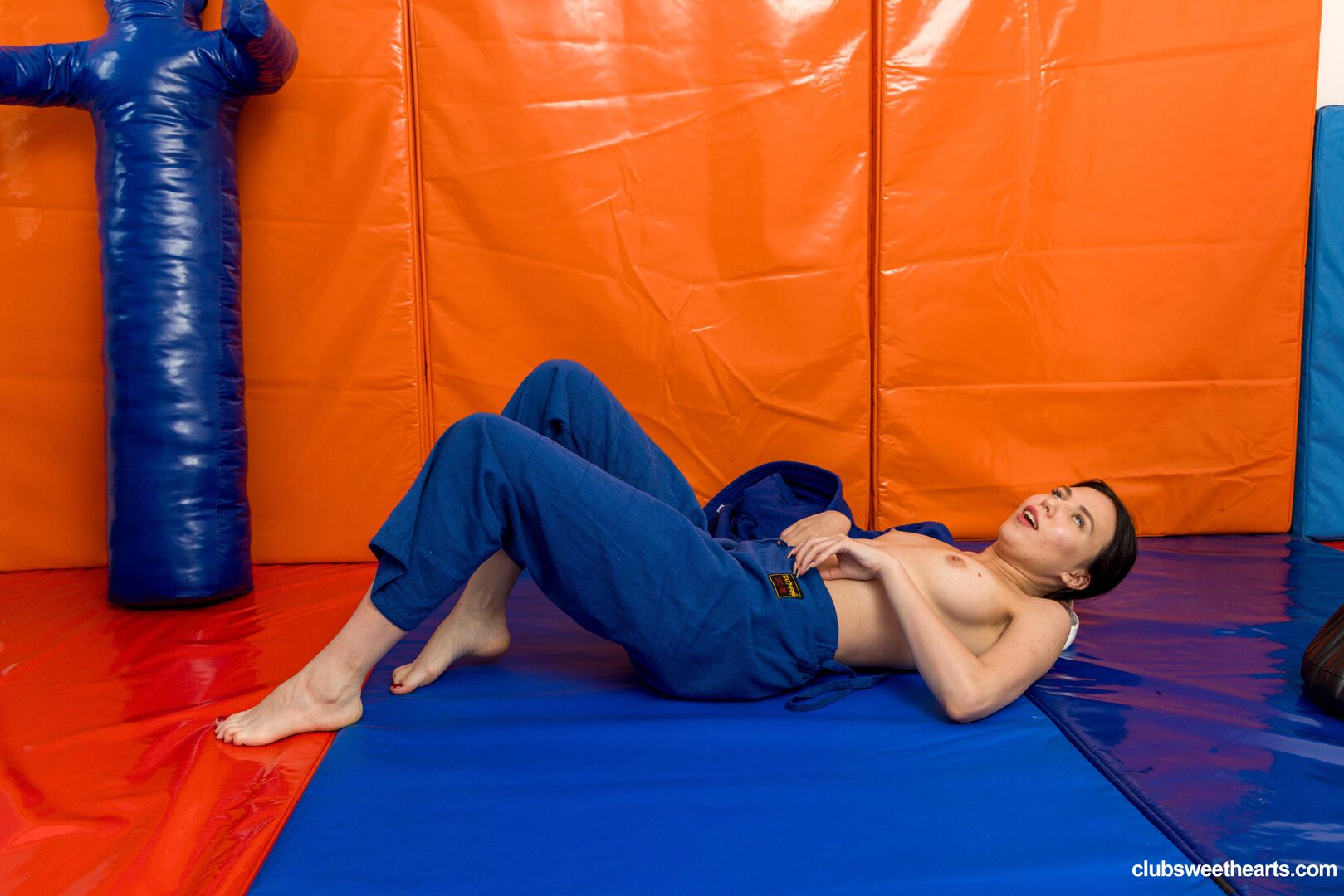 Katy turns Judo practice into playtime
