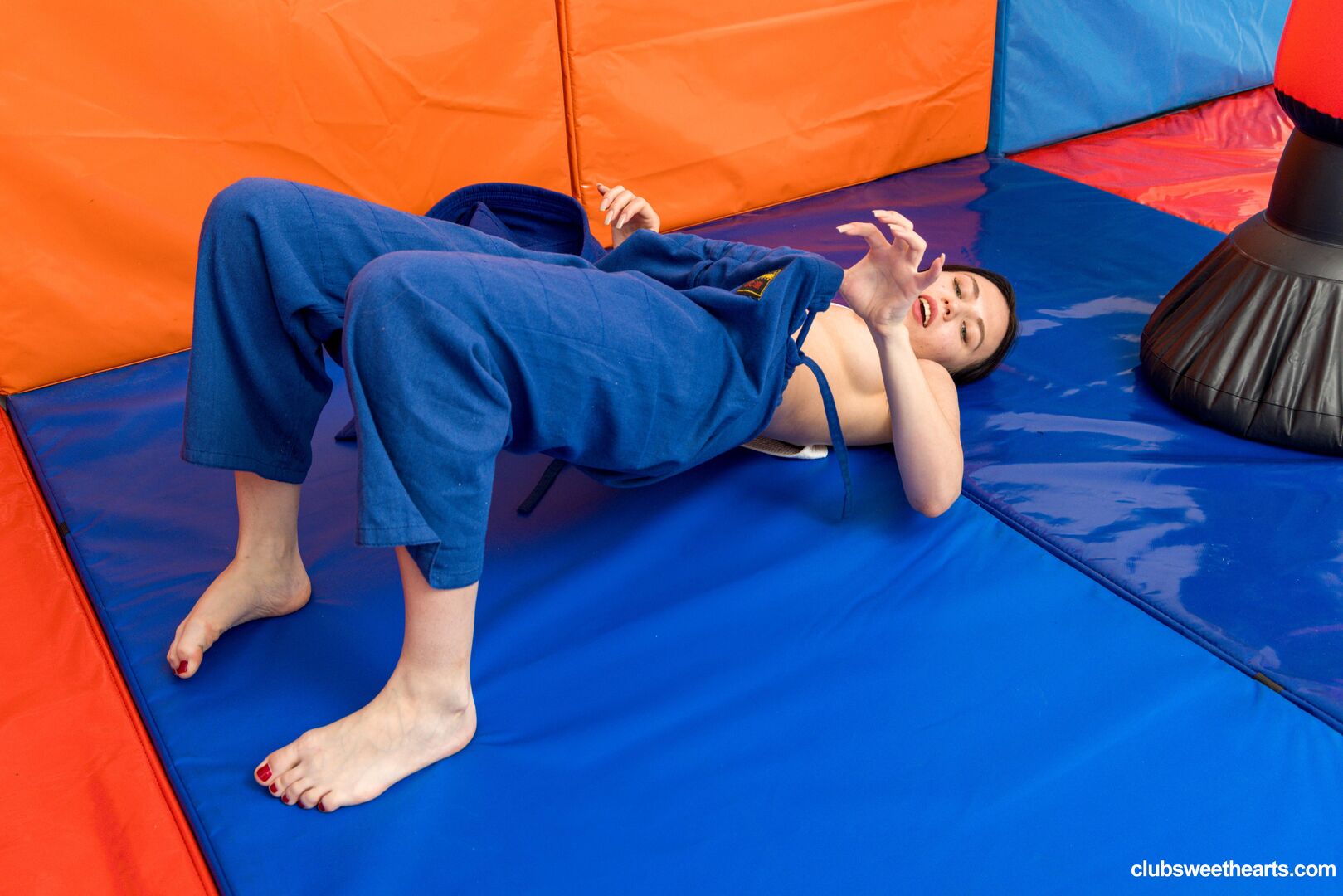 Katy turns Judo practice into playtime
