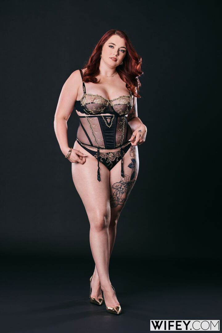 Red Rose And James - Curvy Redhead Gets Stretched Out By BBC