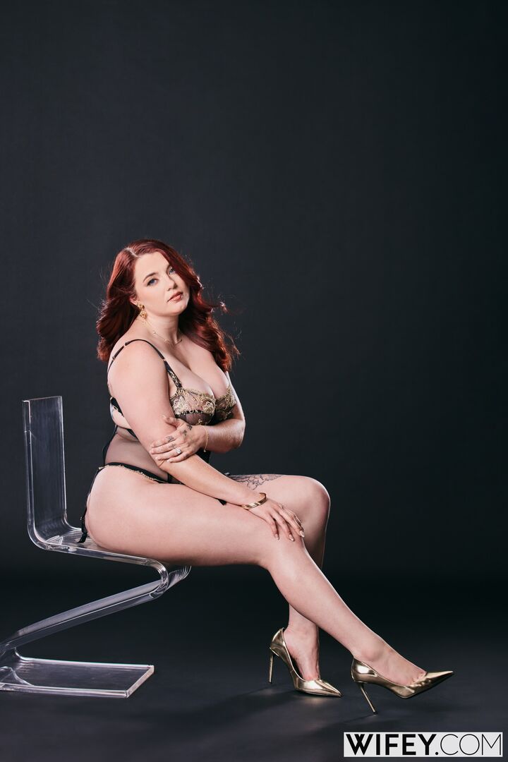 Red Rose And James - Curvy Redhead Gets Stretched Out By BBC