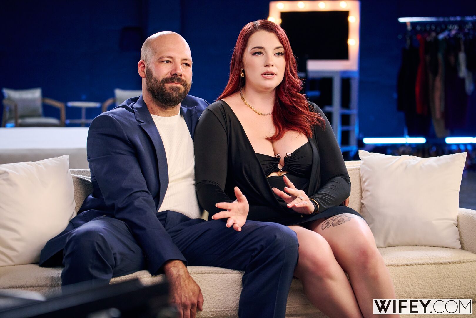 Red Rose And James - Curvy Redhead Gets Stretched Out By BBC