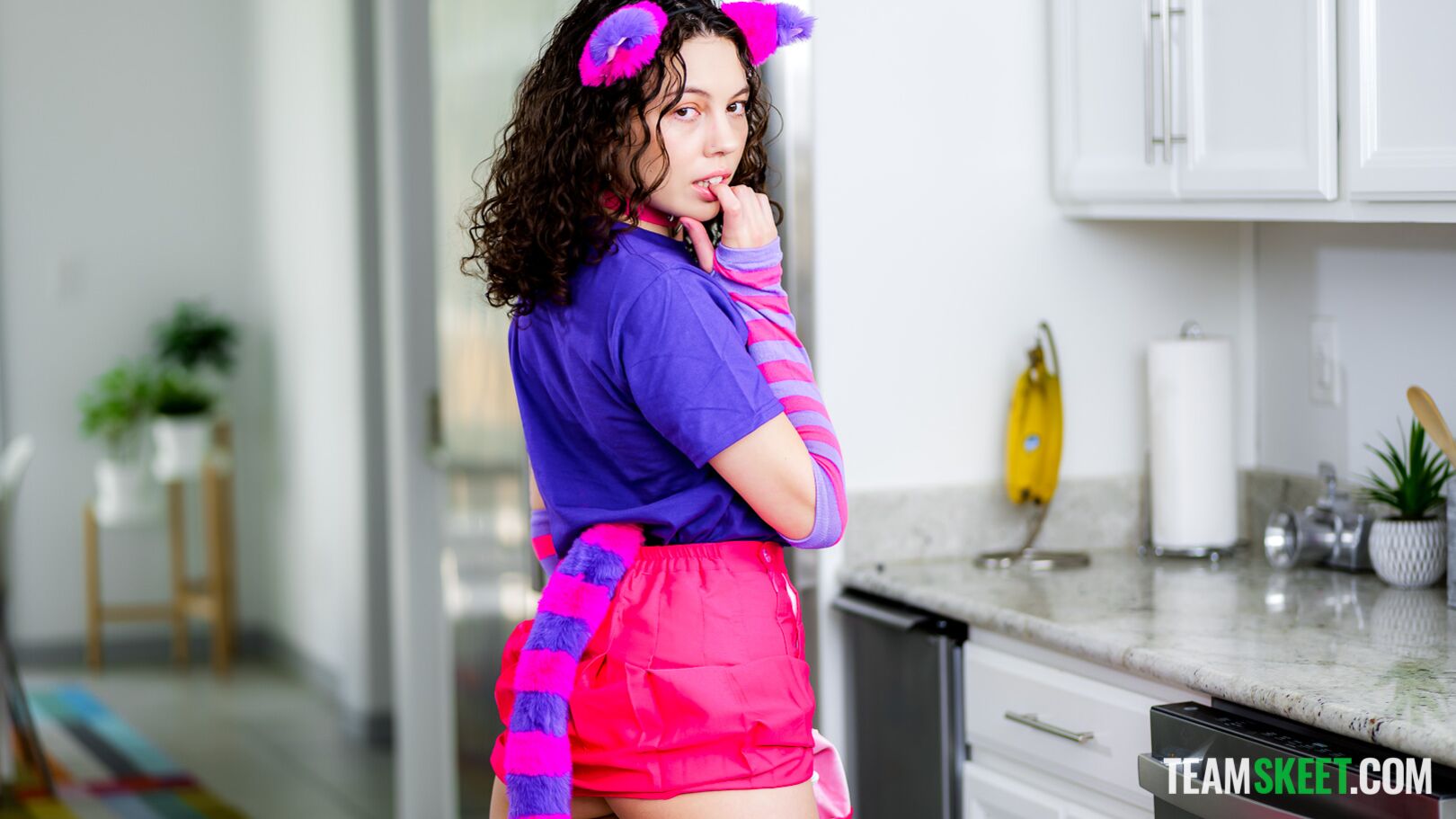 “Try on My Mom’s Lingerie…” Nerd Girl vs Jock’s Cock