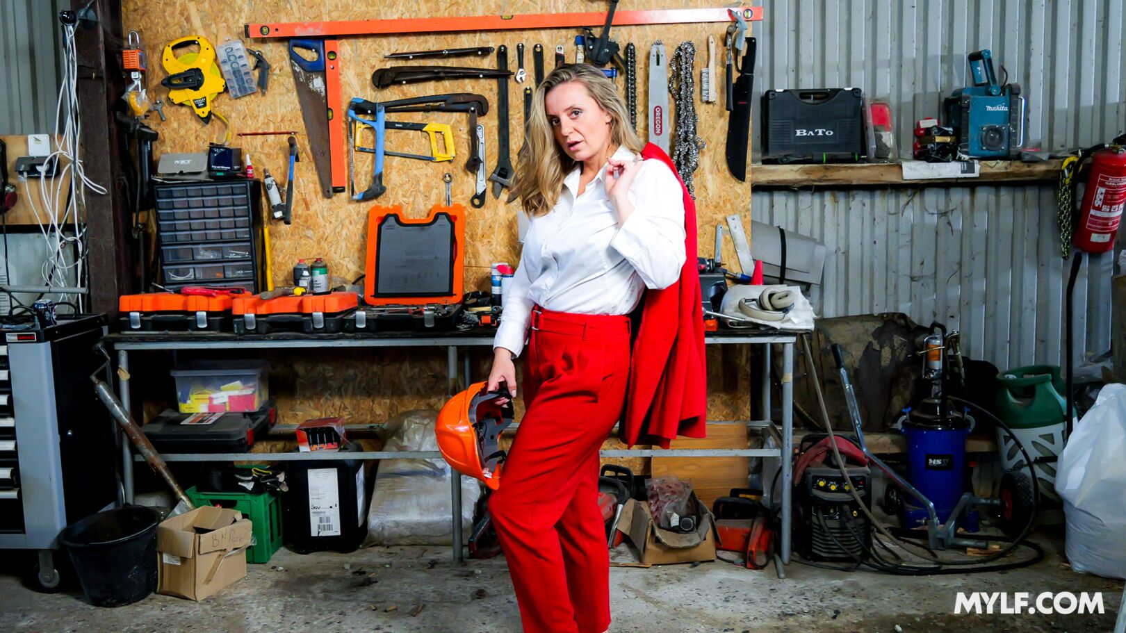 “Ever Fuck Your Boss at Work?” Construction MILF Drills Better Than Me! (Denice K’s Debut)