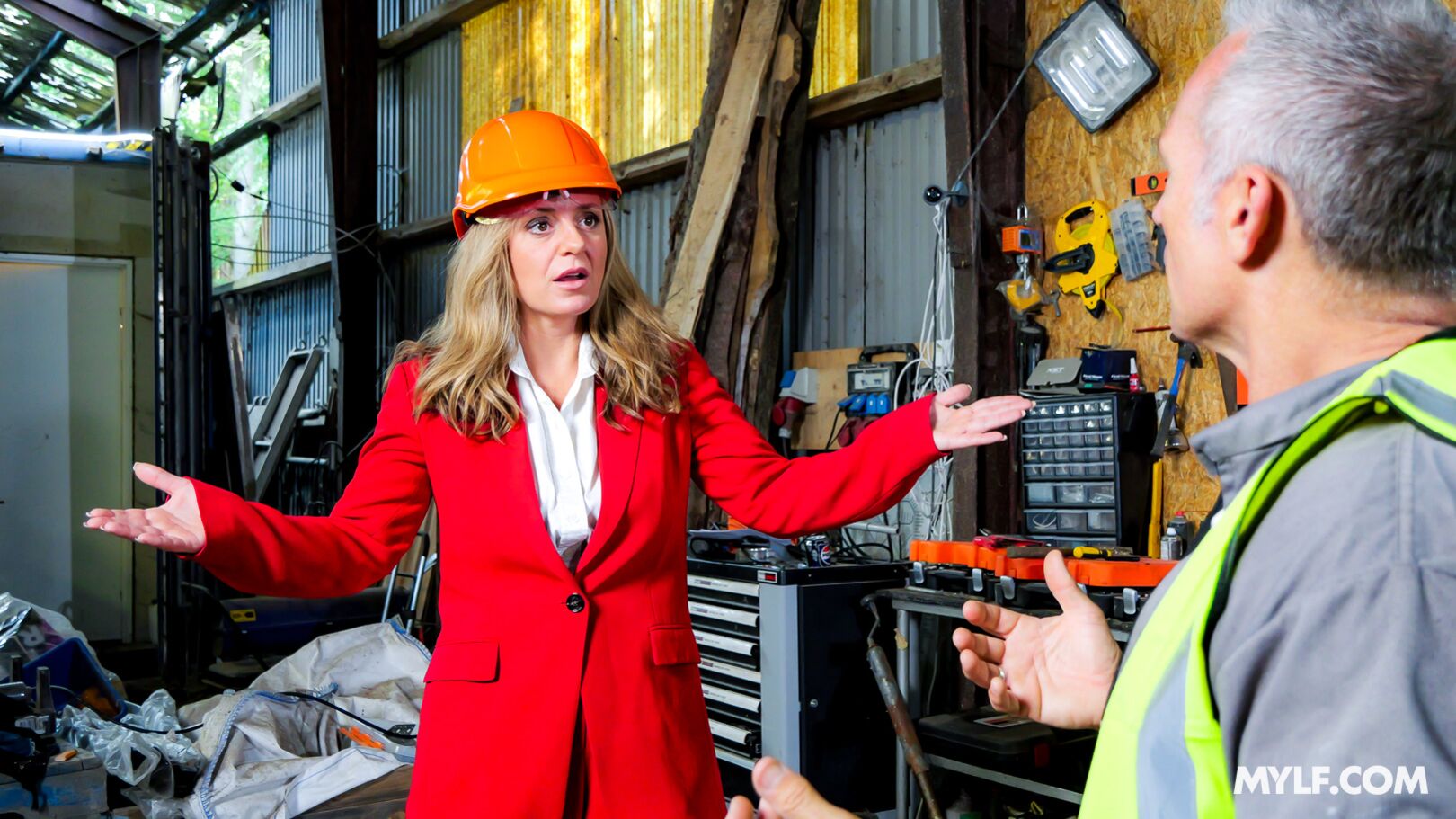 “Ever Fuck Your Boss at Work?” Construction MILF Drills Better Than Me! (Denice K’s Debut)