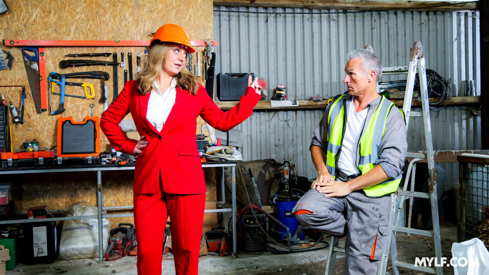 “Ever Fuck Your Boss at Work?” Construction MILF Drills Better Than Me! (Denice K’s Debut)