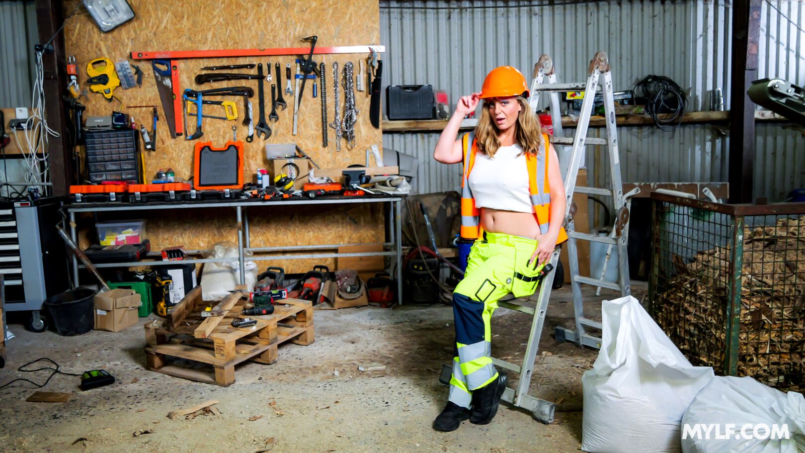 “Ever Fuck Your Boss at Work?” Construction MILF Drills Better Than Me! (Denice K’s Debut)