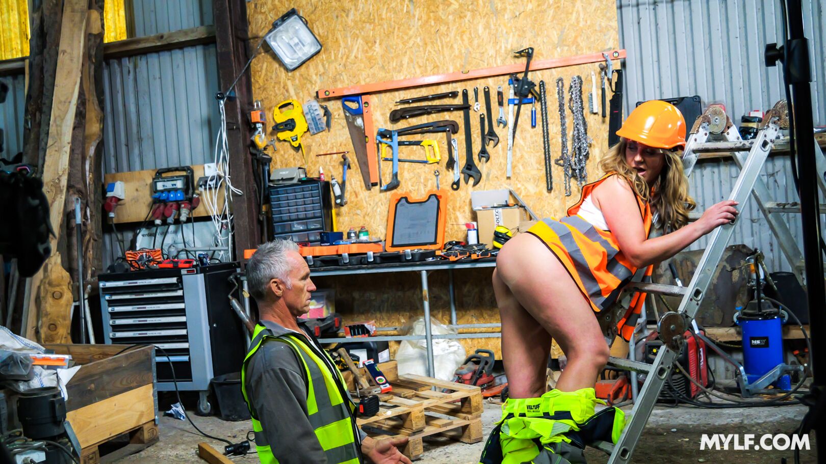 “Ever Fuck Your Boss at Work?” Construction MILF Drills Better Than Me! (Denice K’s Debut)