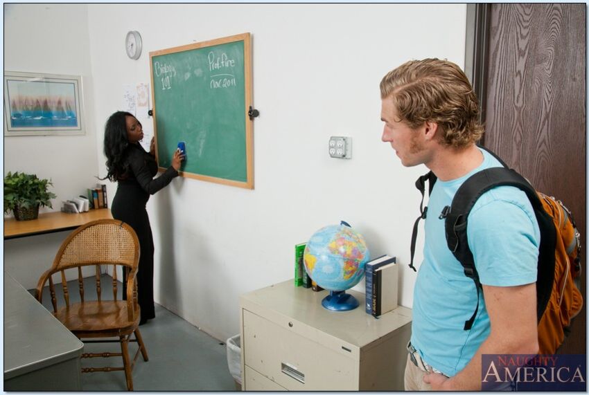 Jada Fire fucking in the classroom with her piercings